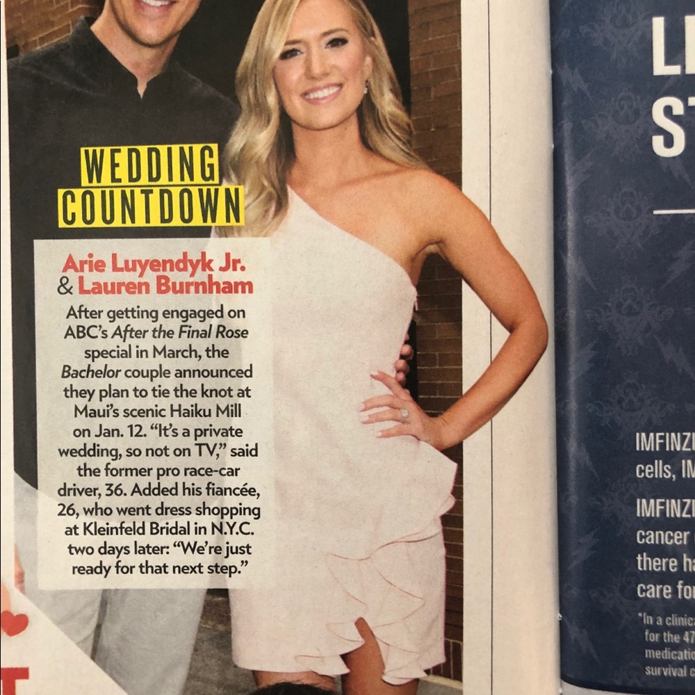 White Cinq à Sept one shoulder cocktail dress